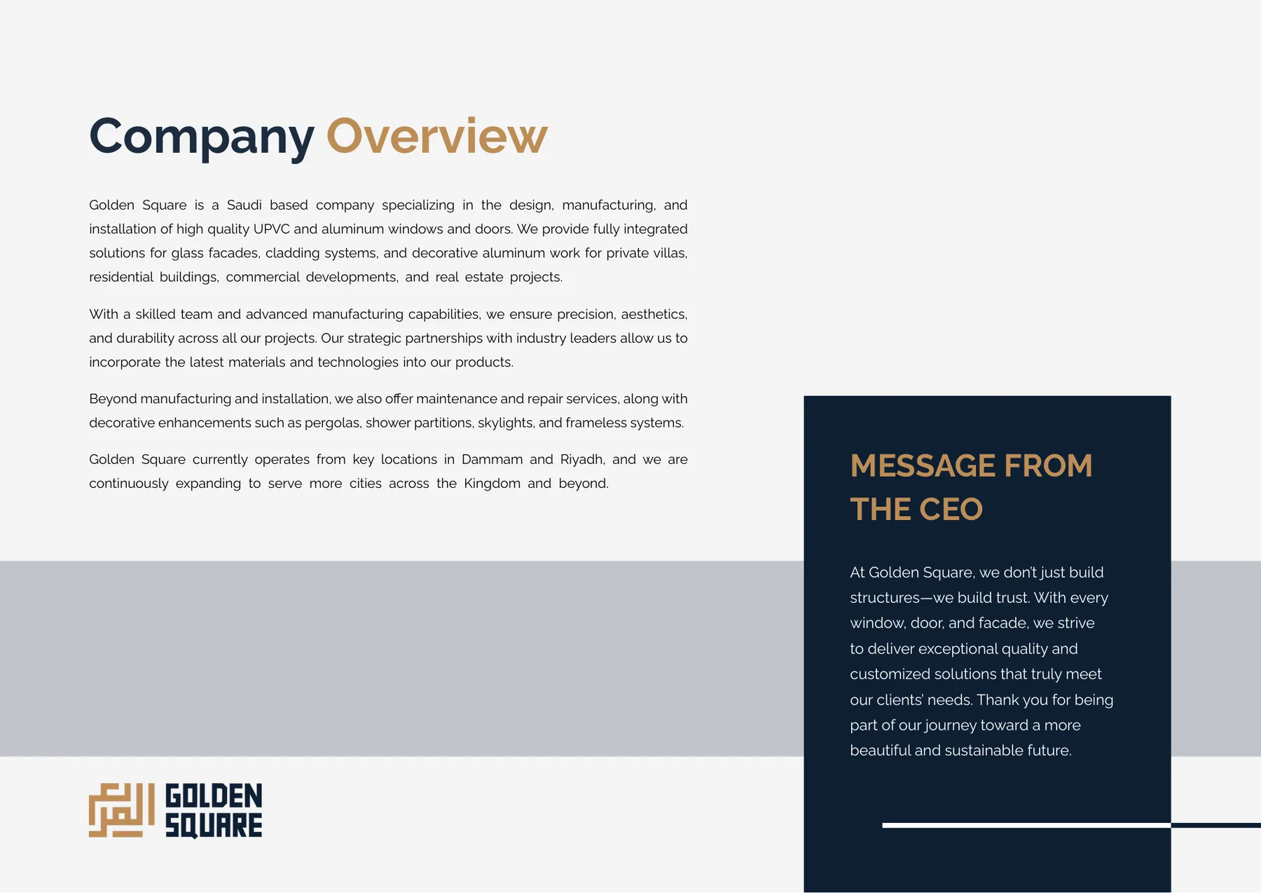 Golden Square Company Profile
